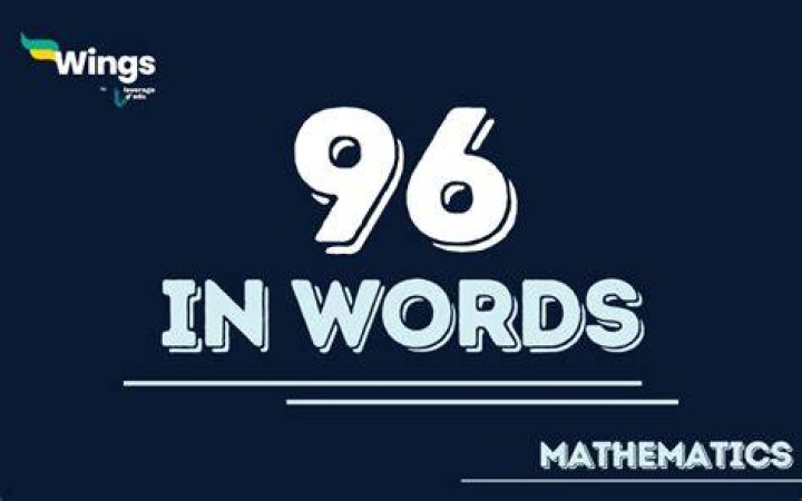 How to spell 96